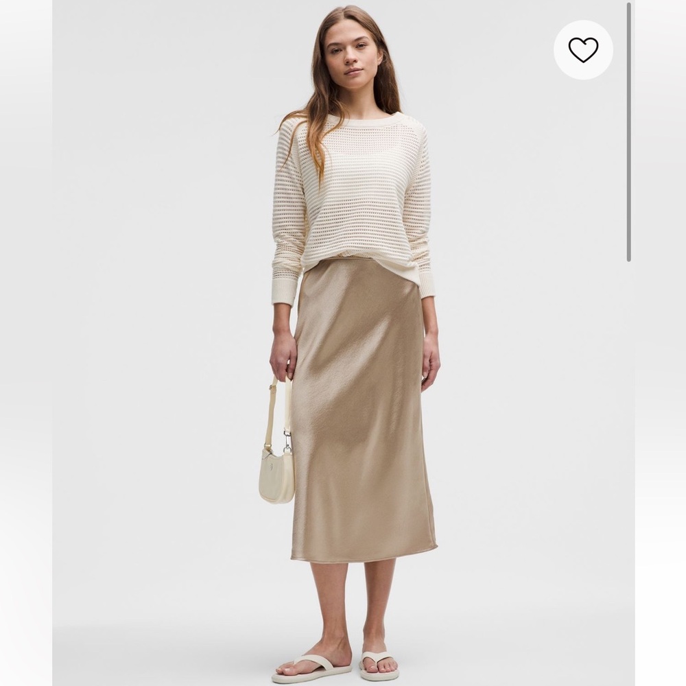 Lululemon Athletica Cream Midi Skirt